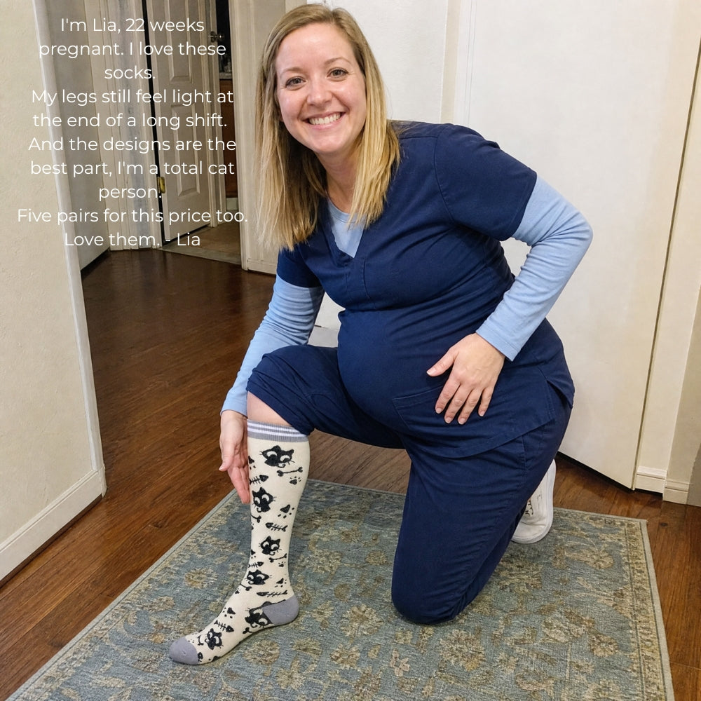Aerly™ Maternity Compression Socks - Set of 5 Pairs